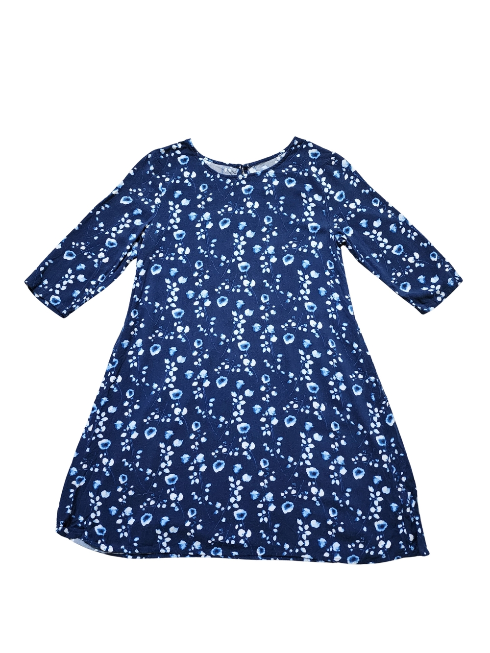 Old Navy Girls Navy And Light Blue Floral Dress